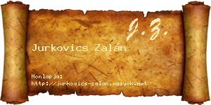Jurkovics Zalán névjegykártya